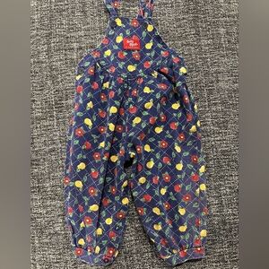 Vintage fruit/floral baby bgosh overalls